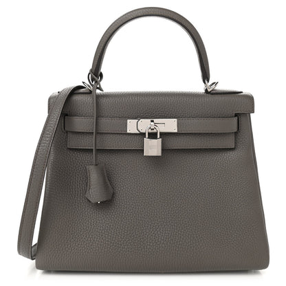 Hermes Taurillon Clemence Kelly Retourne 28 Etain 1 of 14