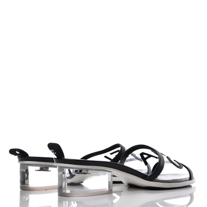 Chanel PVC Lambskin Logo Mules 40 Black 4 of 13
