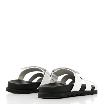 Hermes Calfskin Womens Chypre Sandals 39.5 White 4 of 9