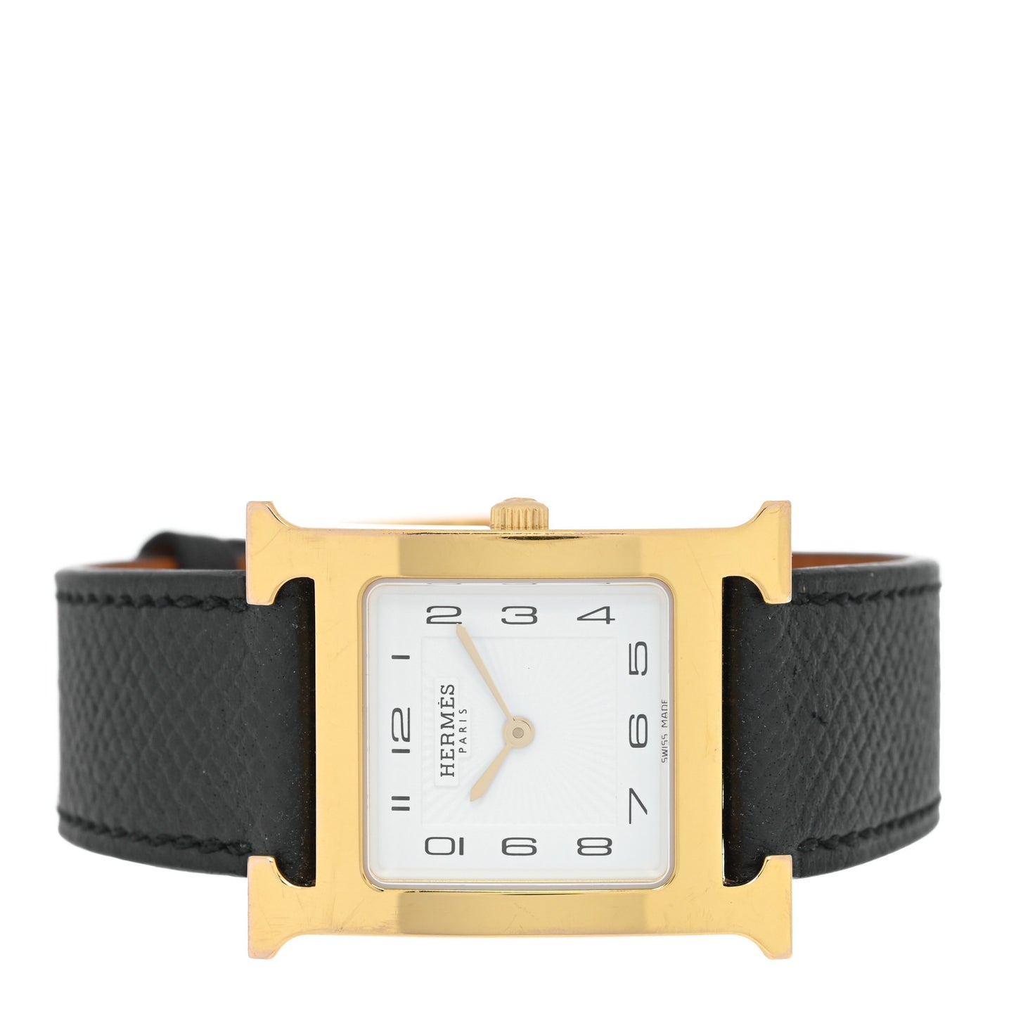 Stainless Steel Epsom 26mm Heure H Hour Quartz Watch Noir