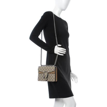 Gucci GG Supreme Monogram Mini Dionysus Shoulder Bag Taupe 2 of 8