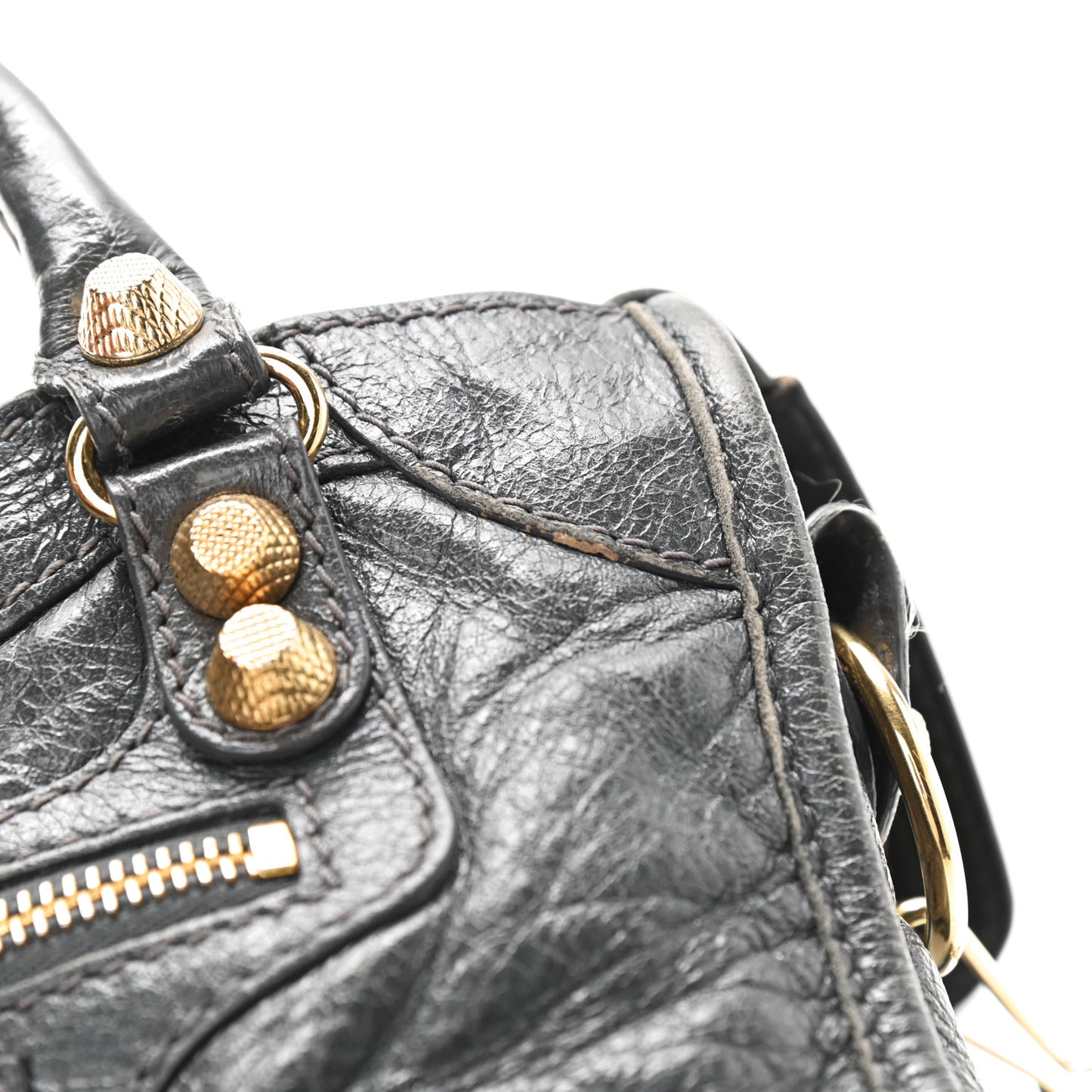 Agneau Giant 12 Gold Hardware Mini City Gris Fossile