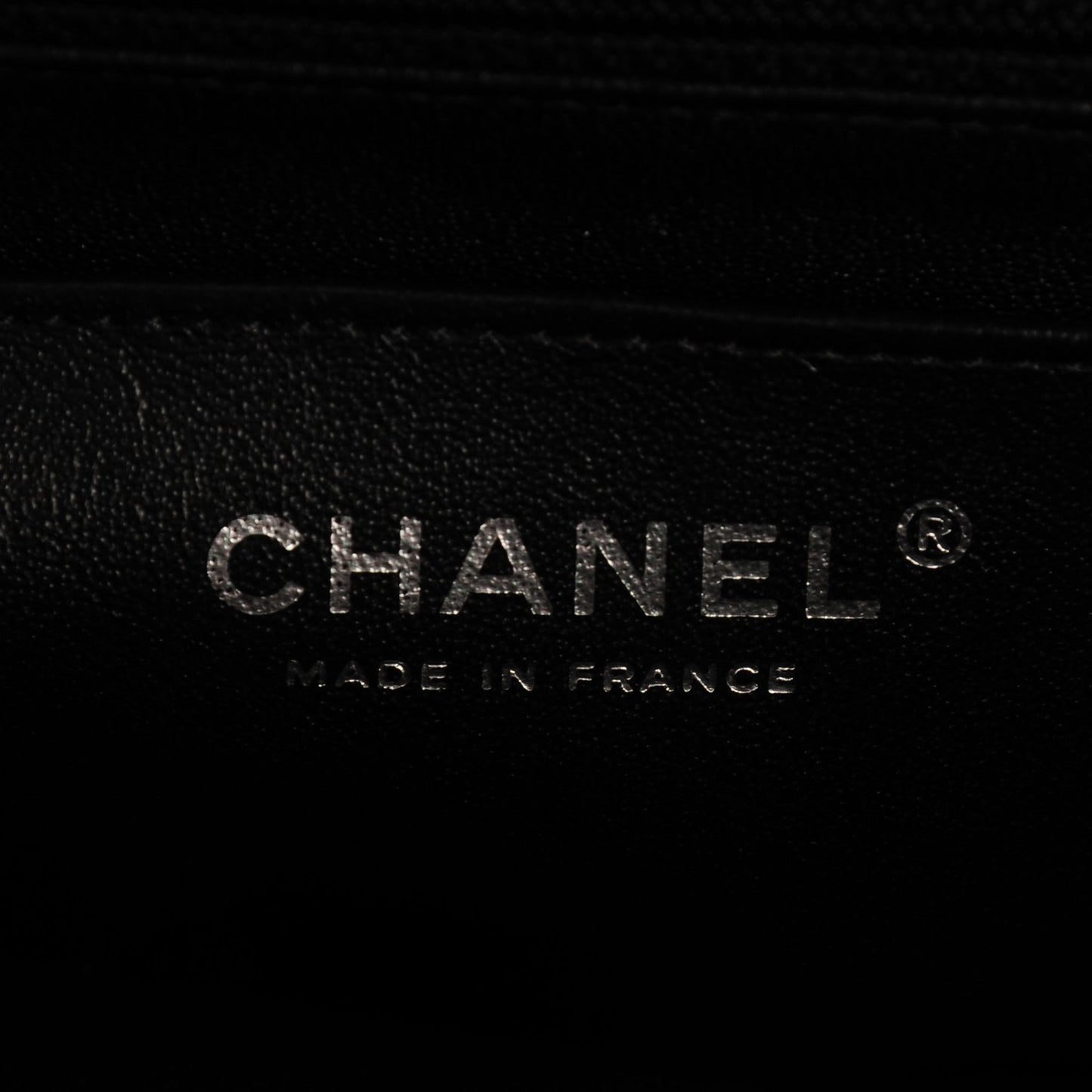 Crumpled Calfskin Quilted Mini Rectangular Flap So Black