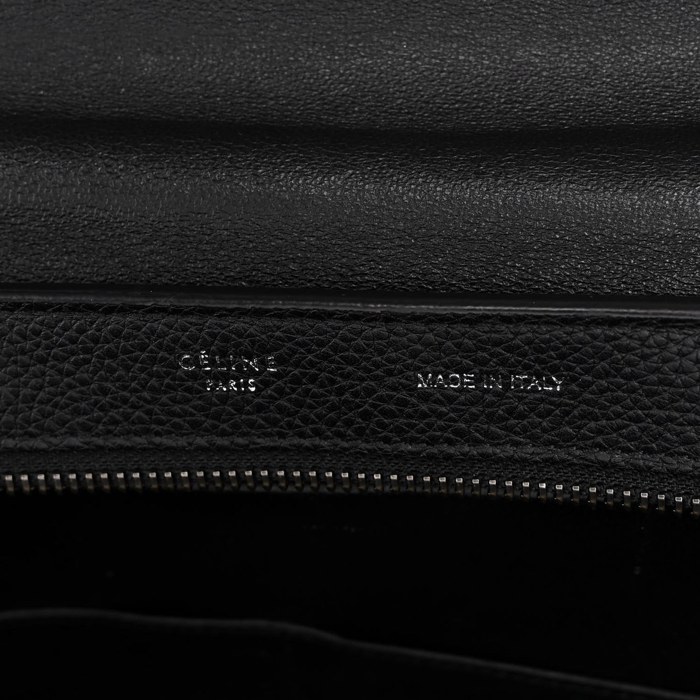 Drummed Calfskin Suede Small Trapeze Black