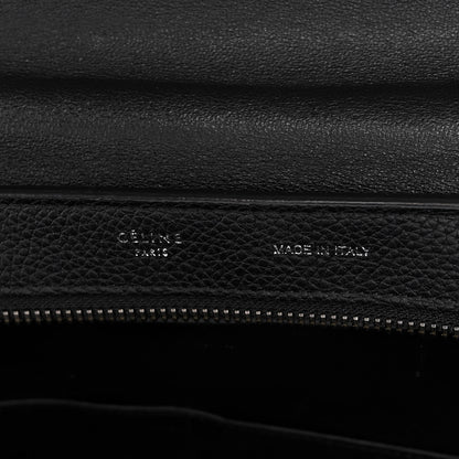 Celine Drummed Calfskin Suede Small Trapeze Black 6 of 10
