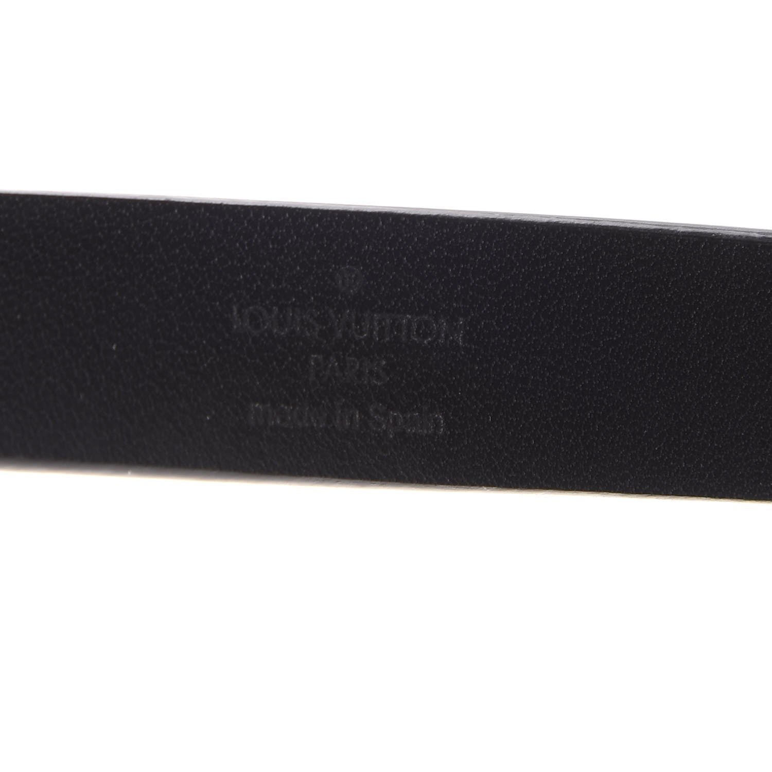 Louis Vuitton Calfskin Embossed 20MM LV Initiales Belt 80 32 Silver 7 of 9