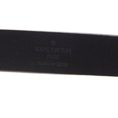 Louis Vuitton Calfskin Embossed 20MM LV Initiales Belt 80 32 Silver 7 of 9