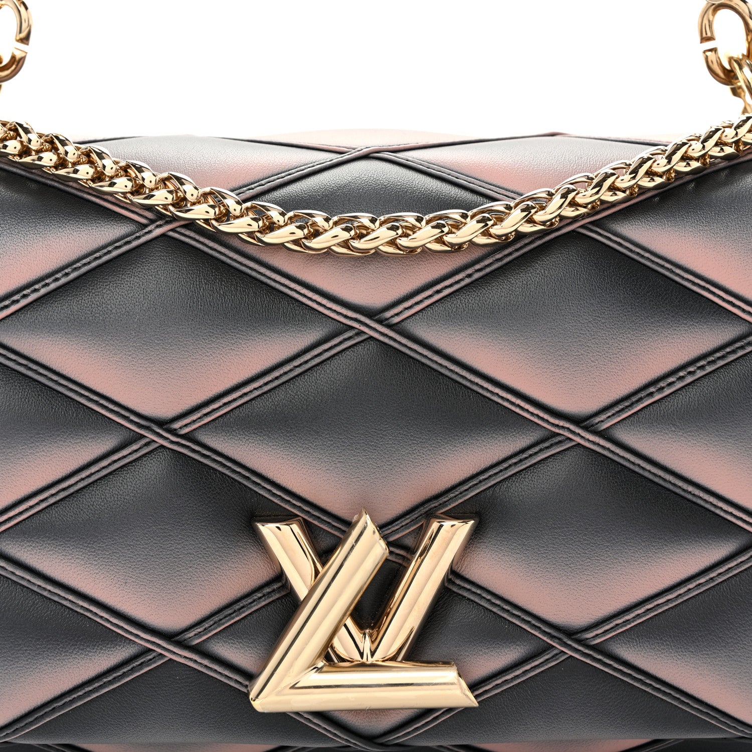 Louis Vuitton Lambskin Malletage Top Handle GO-14 MM Black Pink 15 of 21