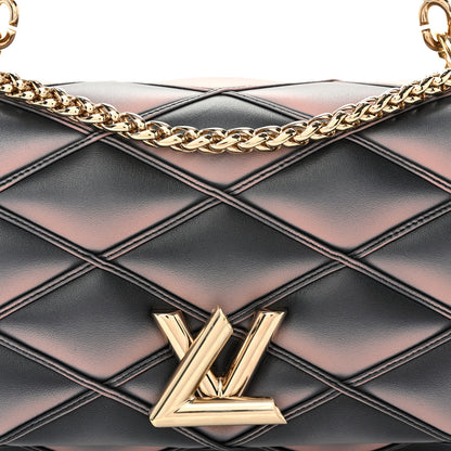 Louis Vuitton Lambskin Malletage Top Handle GO-14 MM Black Pink 15 of 21
