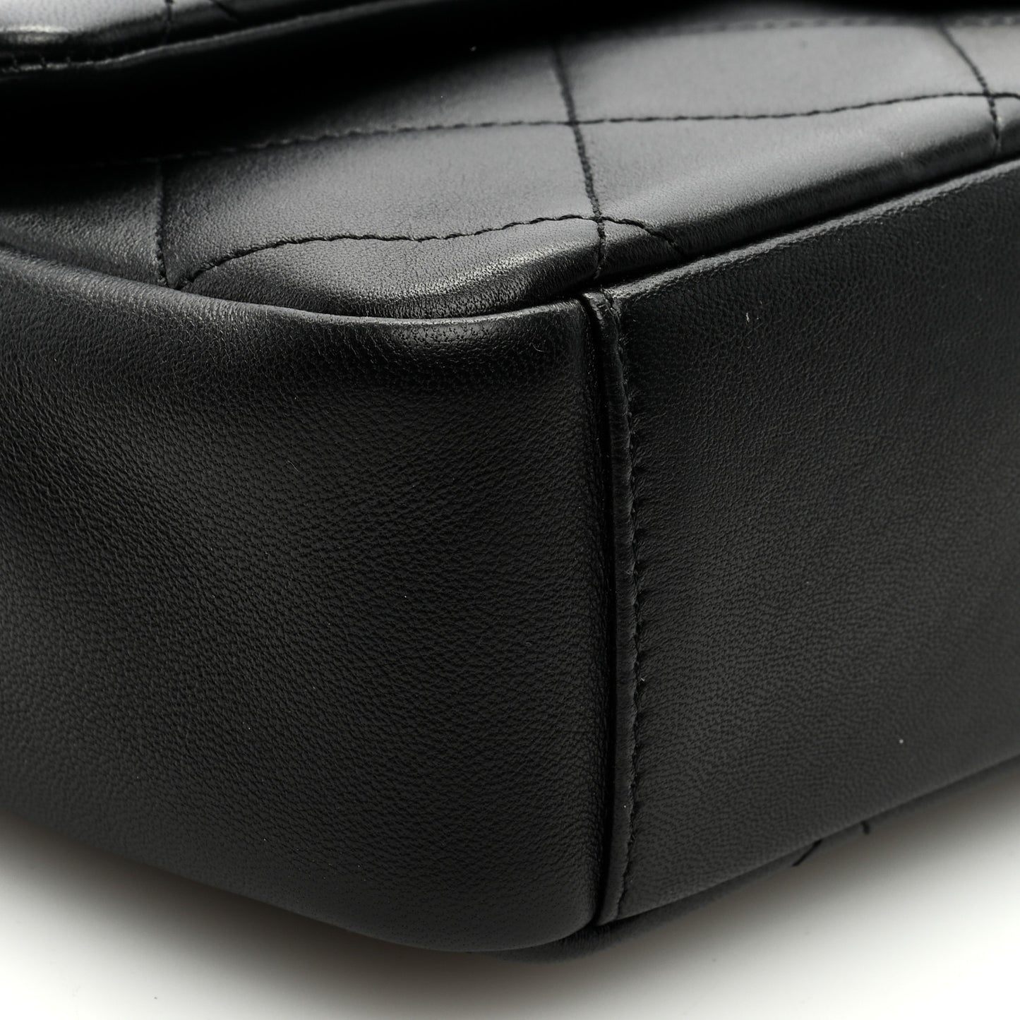 Lambskin Small A Real Catch Flap Bag Black