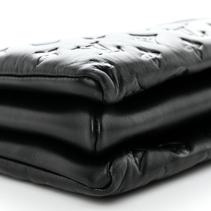 Louis Vuitton Lambskin Embossed Monogram Coussin MM Black 8 of 9