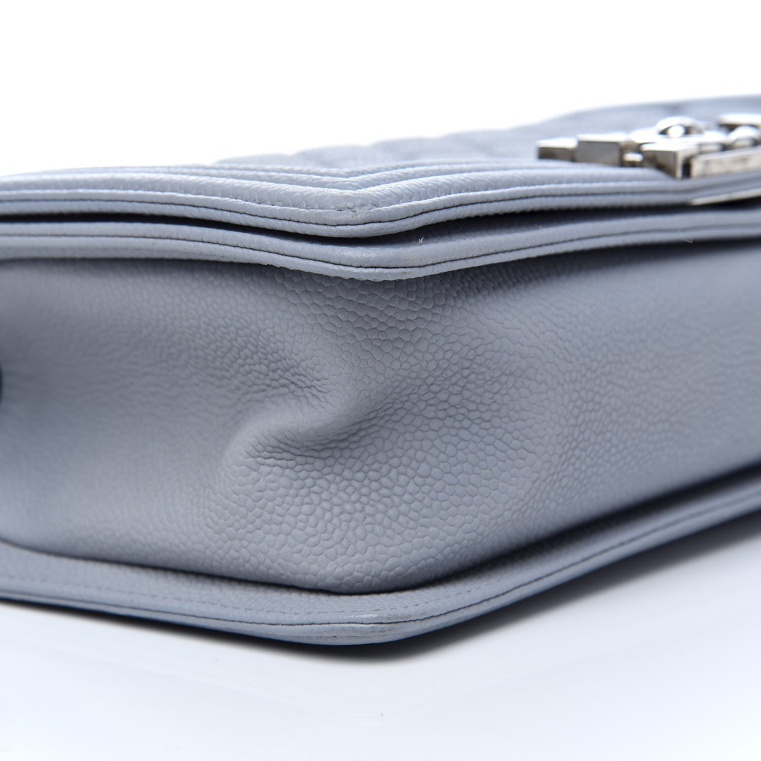Chanel Caviar Quilted Medium Boy Flap Blue 7 of 9