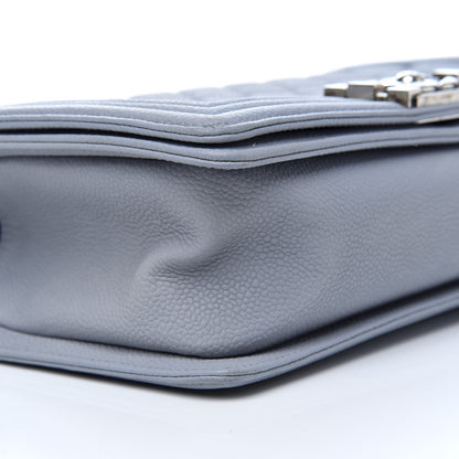 Chanel Caviar Quilted Medium Boy Flap Blue 7 of 9