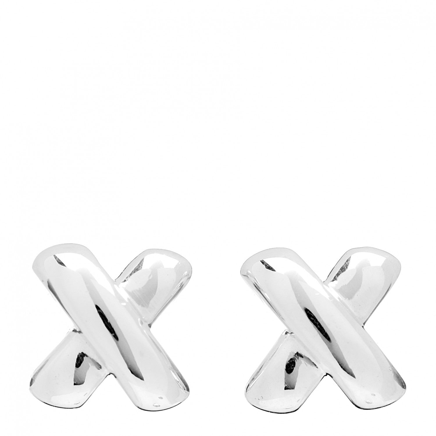 Tiffany Sterling Silver Cross Stitch Earrings 1 of 4