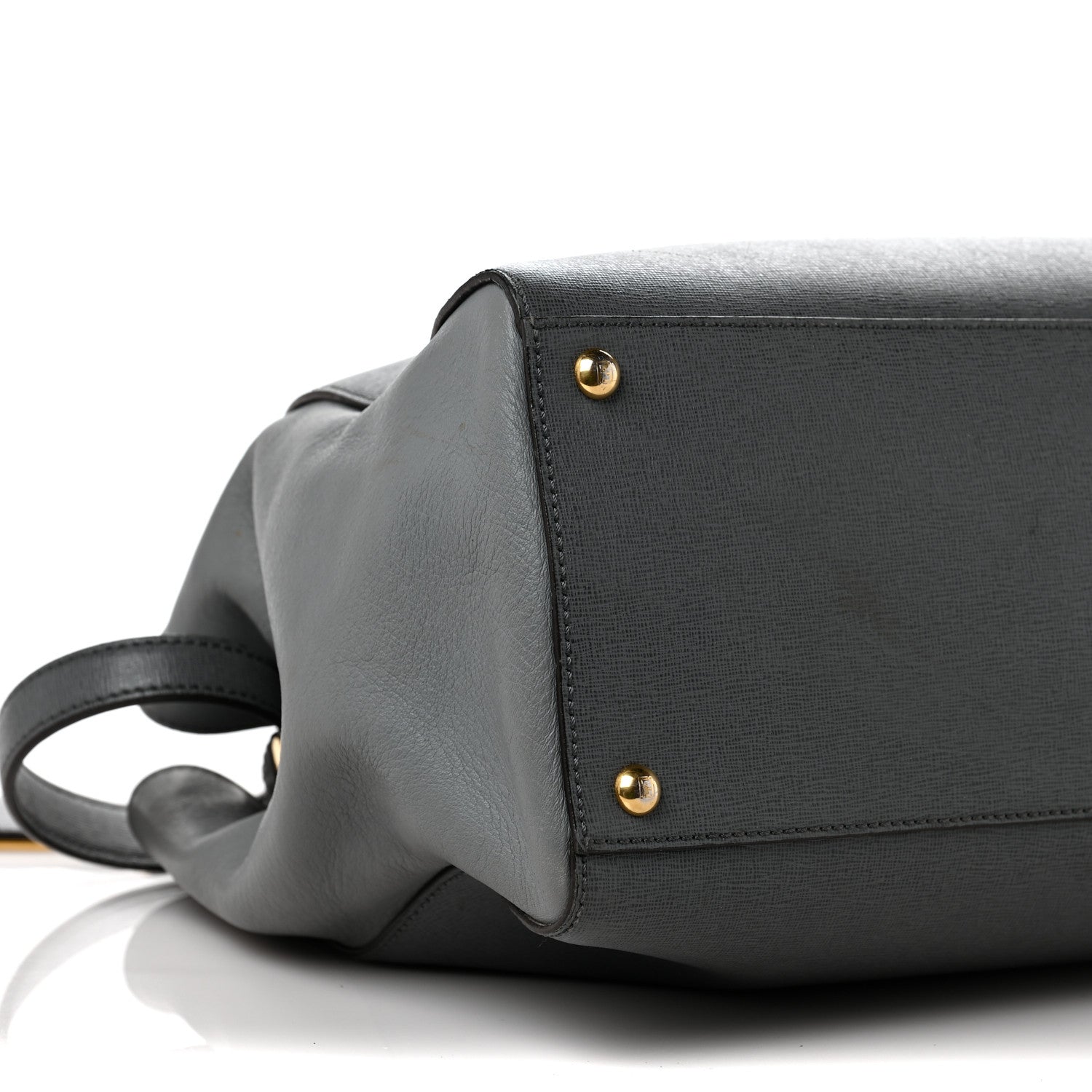 Fendi Vitello Elite Flamingo Regular 2Jours Tote Grigio Grigio Chiaro 7 of 8