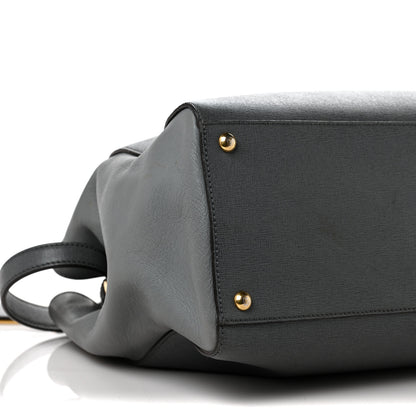 Fendi Vitello Elite Flamingo Regular 2Jours Tote Grigio Grigio Chiaro 7 of 8