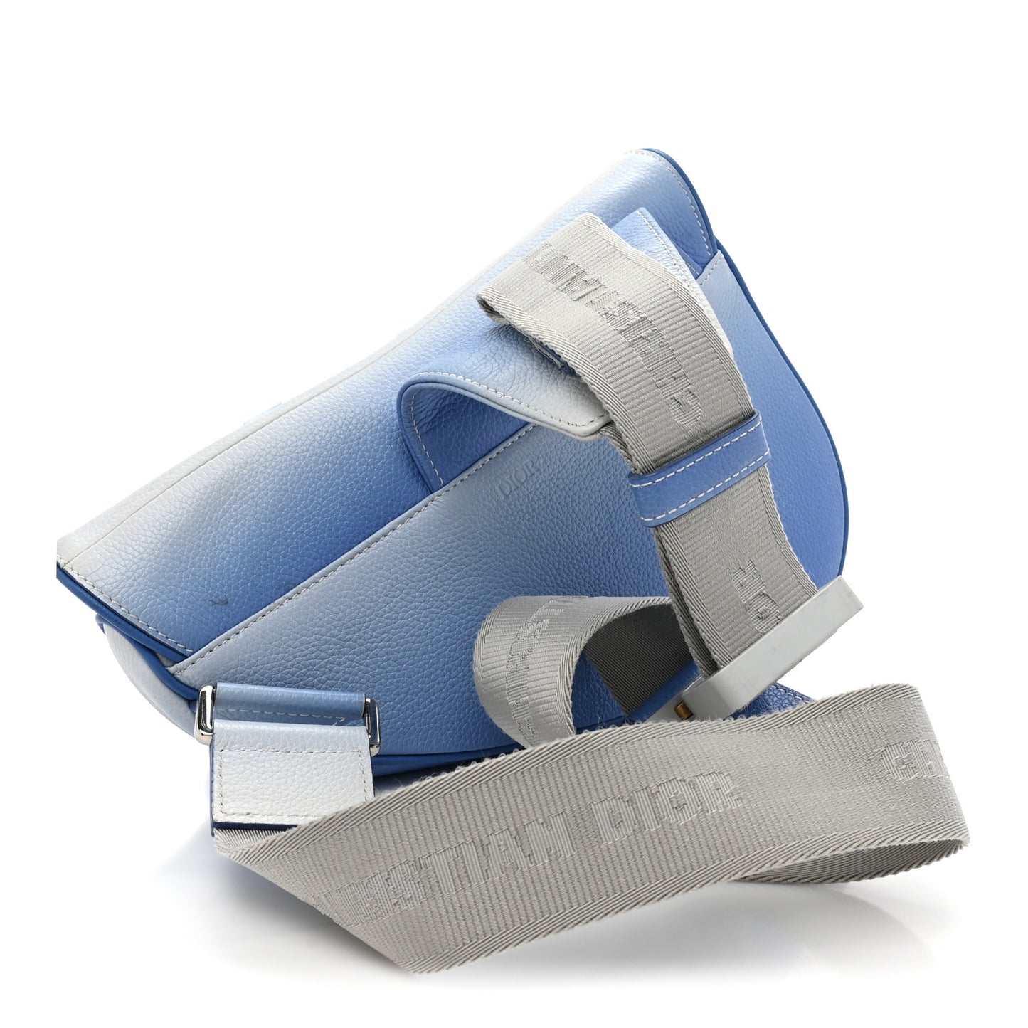 X DANIEL ARSHAM Grained Calfskin Gradient Saddle Bag Blue