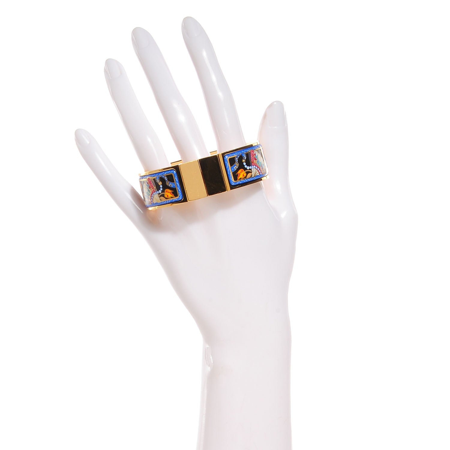 Hermes Enamel Printed Clic Clac Wide Bracelet GM 2 of 6