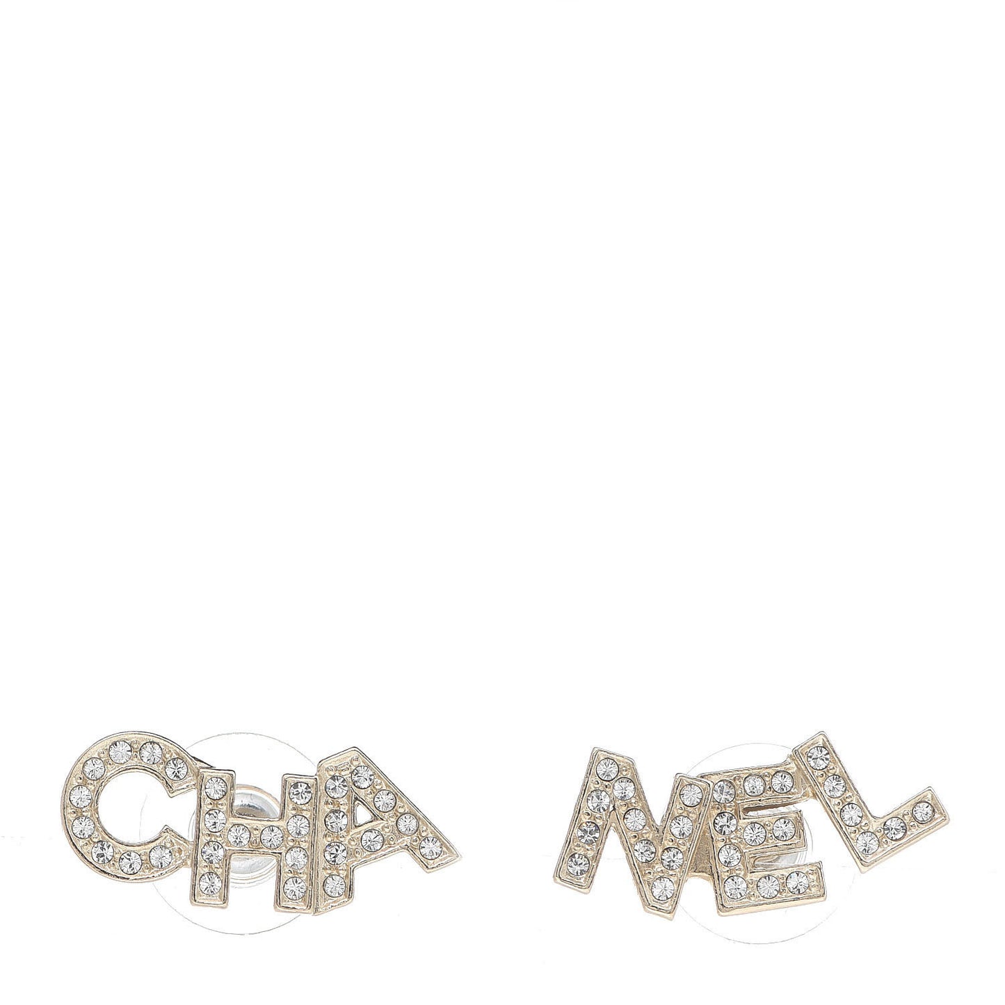 Crystal Pearl Signature Stud Earrings Gold
