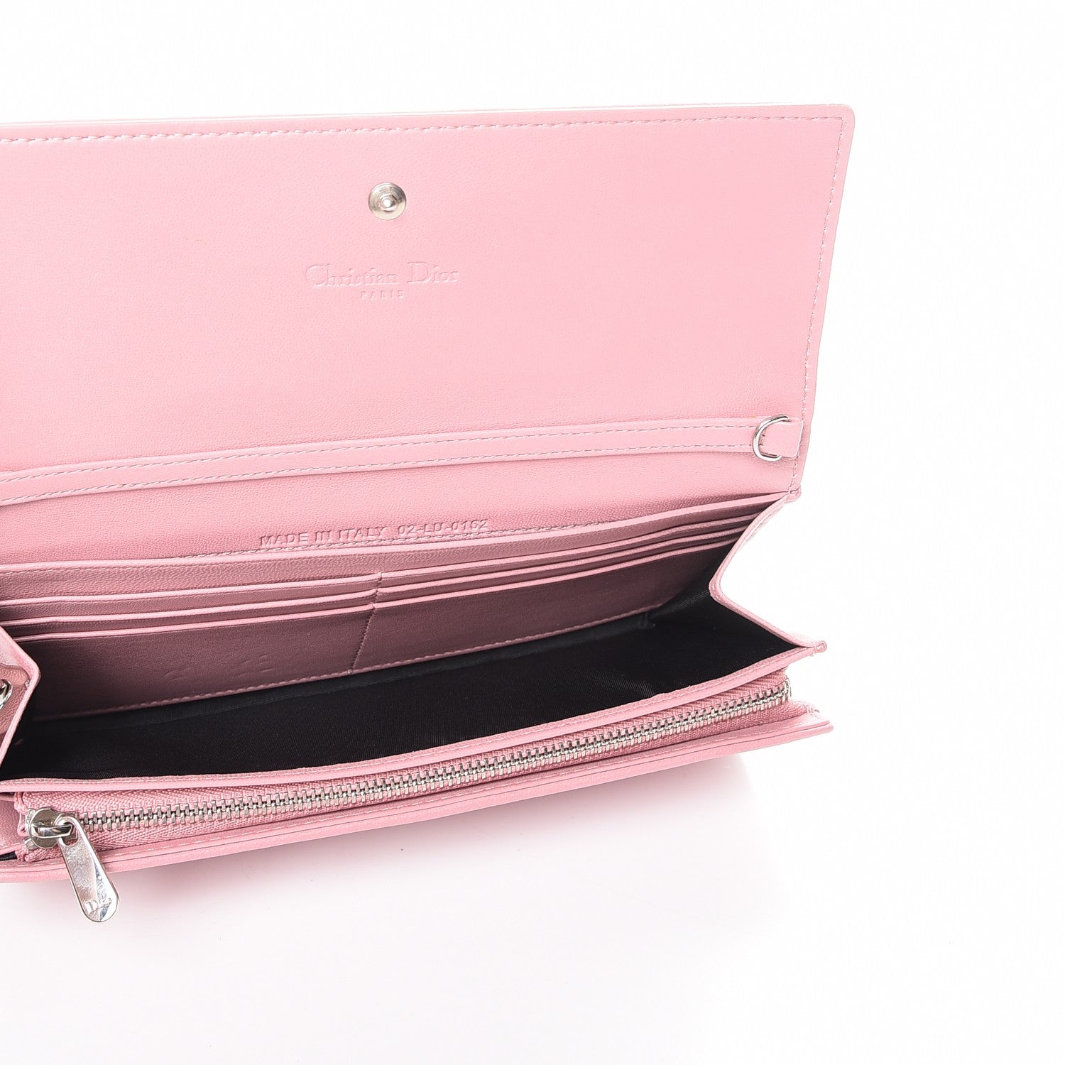 Christian Dior Lambskin Cannage Lady Dior Rendezvous Wallet Pink 5 of 7