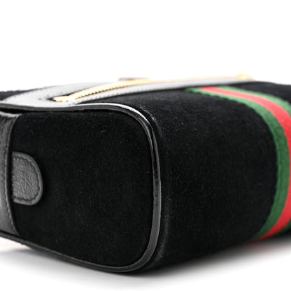 Gucci Suede Small Ophidia Belt Bag 85 34 Black 9 of 10