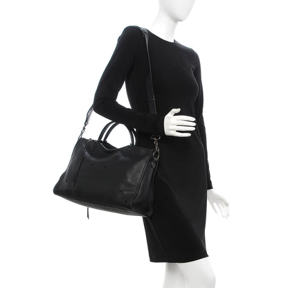 Balenciaga Veau Soyeux Perforated Blackout Hardware City Black 2 of 9