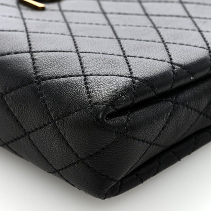 Saint Laurent Lambskin Quilted Gaby Zipped Pouch Black 8 of 8