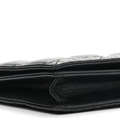 Christian Dior Lambskin Cannage Lady Dior Convertible Clutch Black 9 of 21