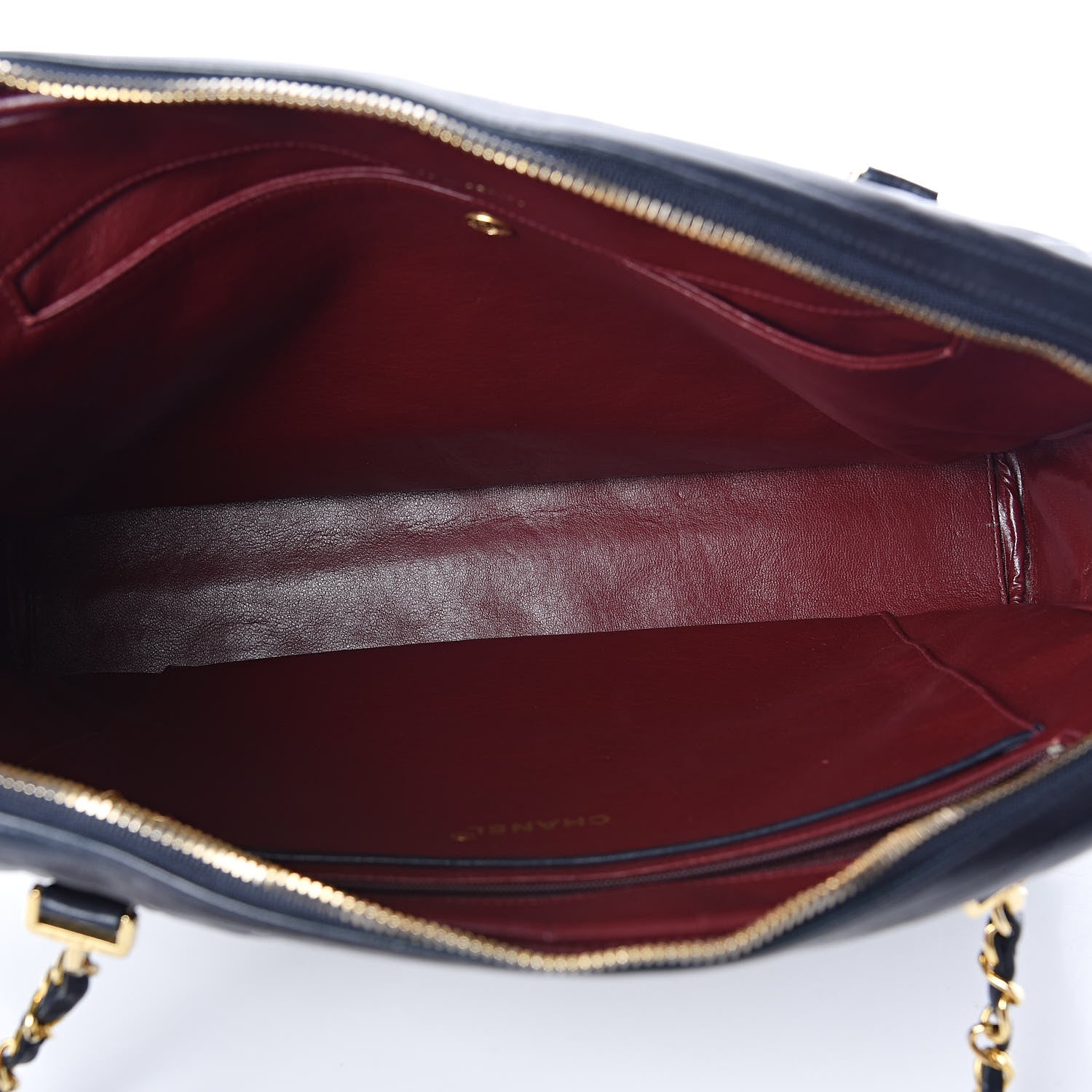 Chanel Lambskin Quilted Shoulder Bag Navy Blue 5 of 11