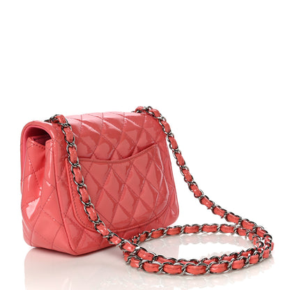 Chanel Patent Quilted Mini Square Flap Pink 3 of 18