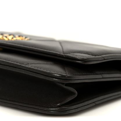 Chanel Lambskin Quilted Chanel 19 Wallet On Chain WOC Dark Brown 11 of 12