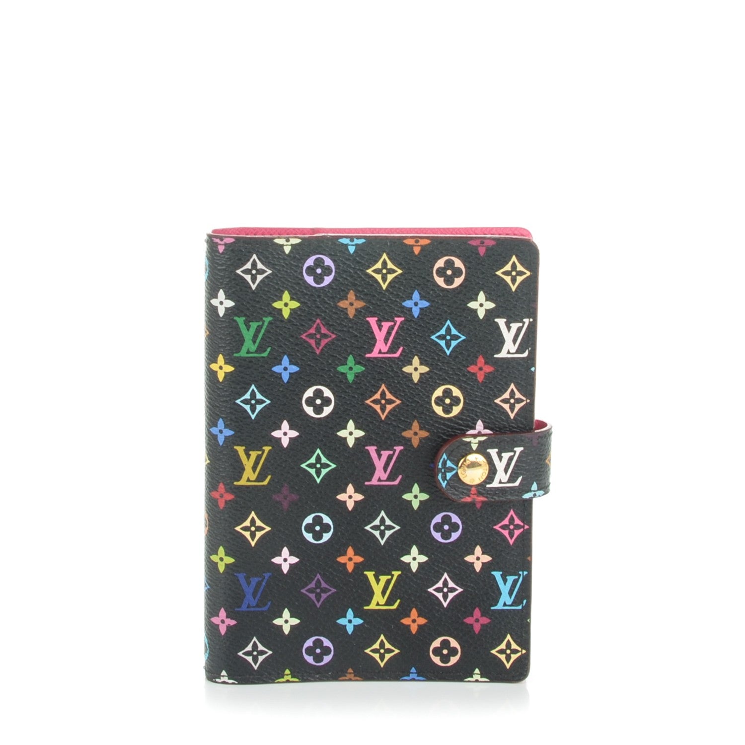 Louis Vuitton Monogram Multicolor Small Ring Agenda Cover Black Grenade 1 of 9