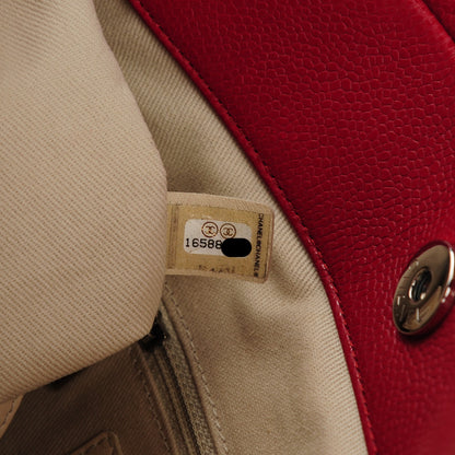 Chanel Caviar Quilted Timeless CC Soft Tote Red 7 of 8