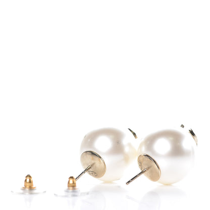 Chanel Pearl CC Large Earrings Gold 3 of 7