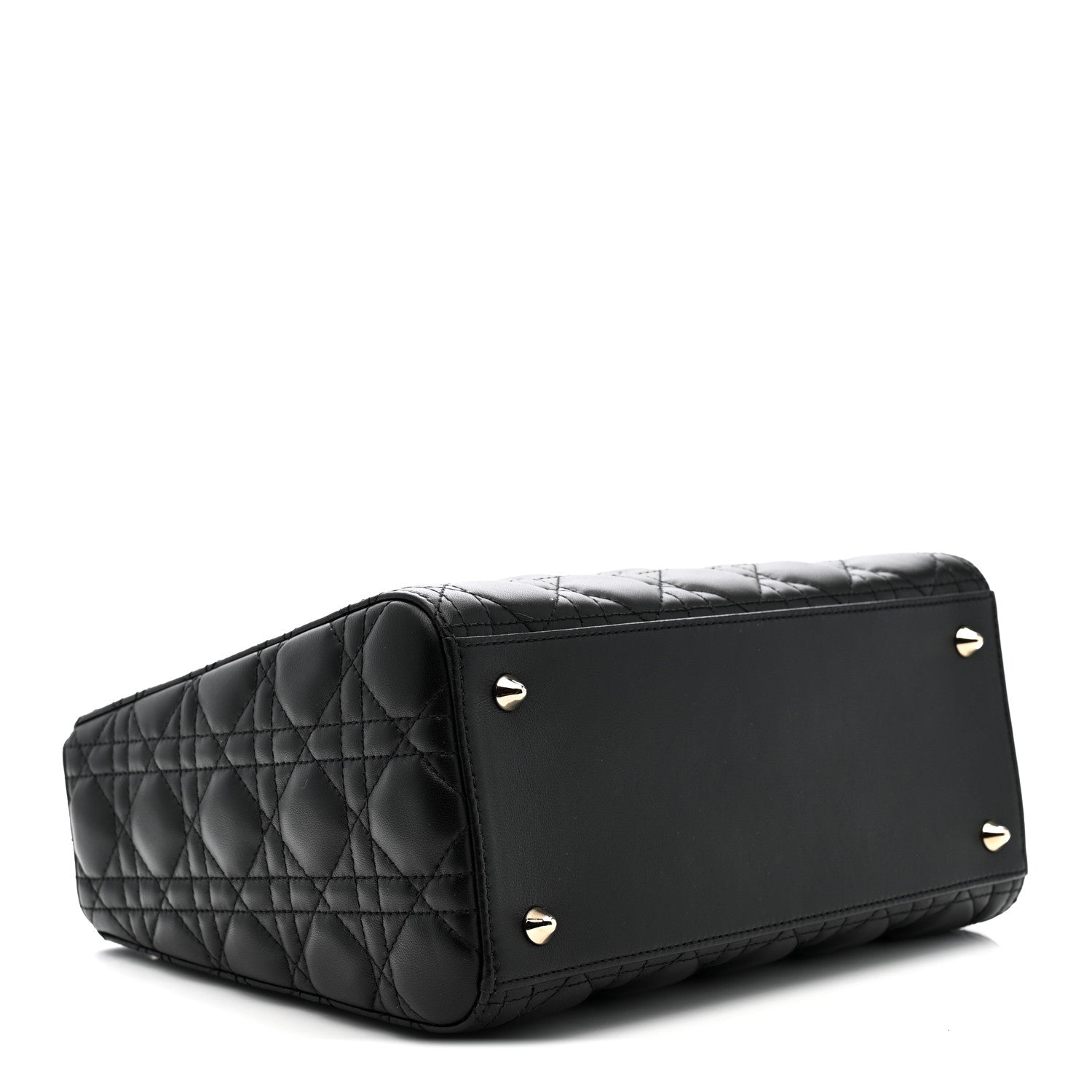 Christian Dior Lambskin Cannage Medium Lady Dior Black 7 of 21