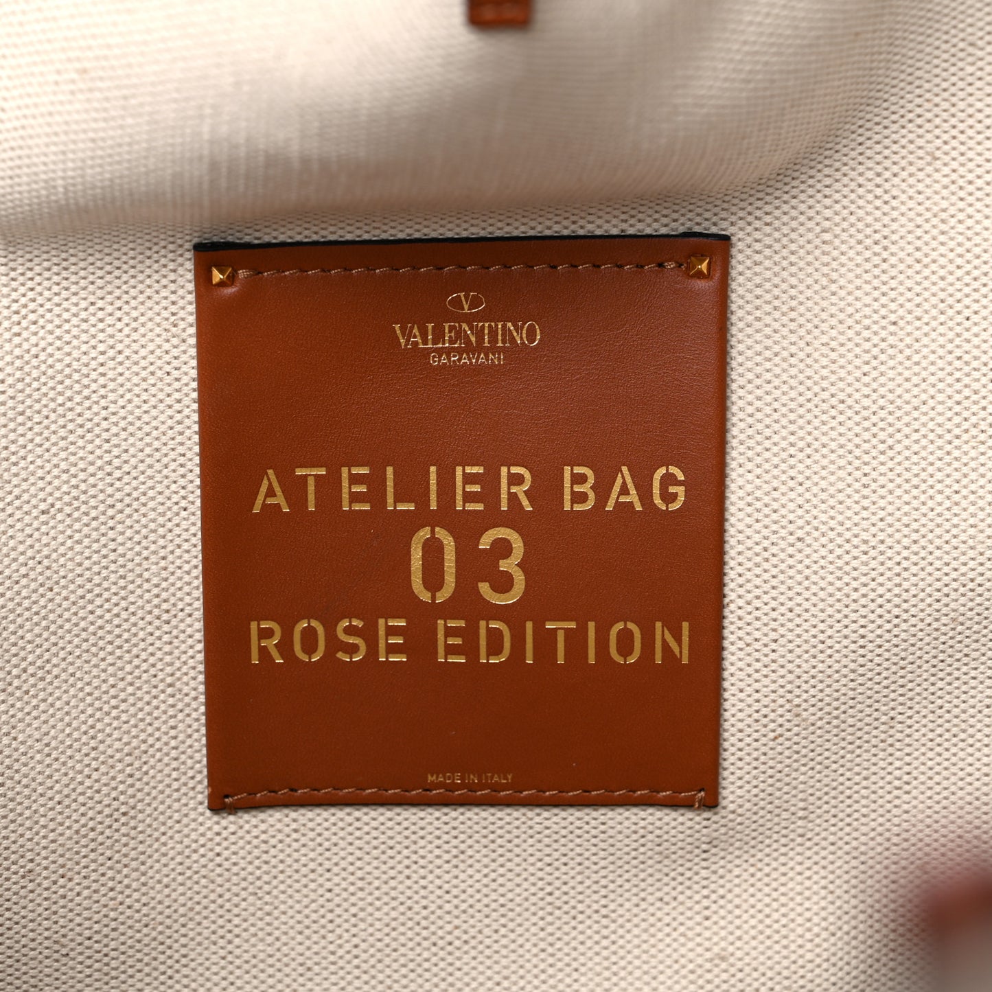 Canvas Atelier 03 Rose Edition Large Tote Bag Naturale Saddle Brown