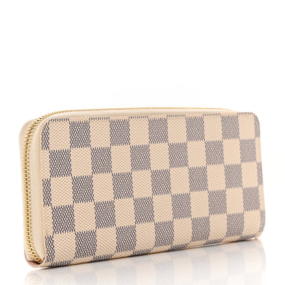 Louis Vuitton Damier Azur Clemence Wallet Rose Ballerine 3 of 8