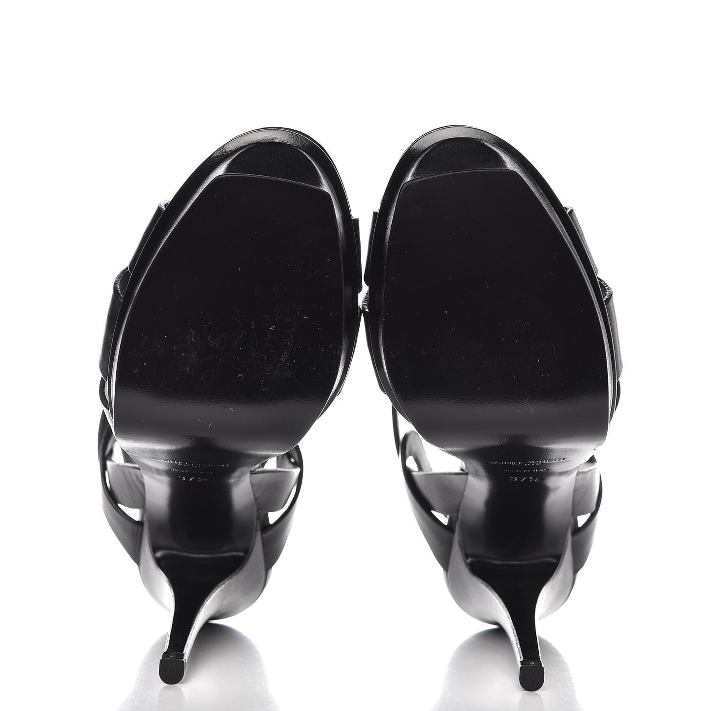 Calfskin Tribute 105 Platform Sandals 37.5 Black