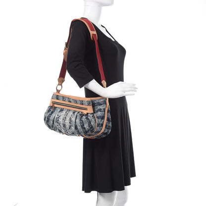 Louis Vuitton Denim Raye Porte Epaule MM 2 of 15