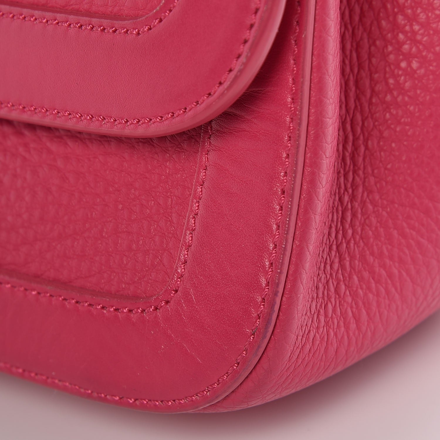 Christian Louboutin Grained Calfskin Sweet Charity Shoulder Bag Pink 9 of 9