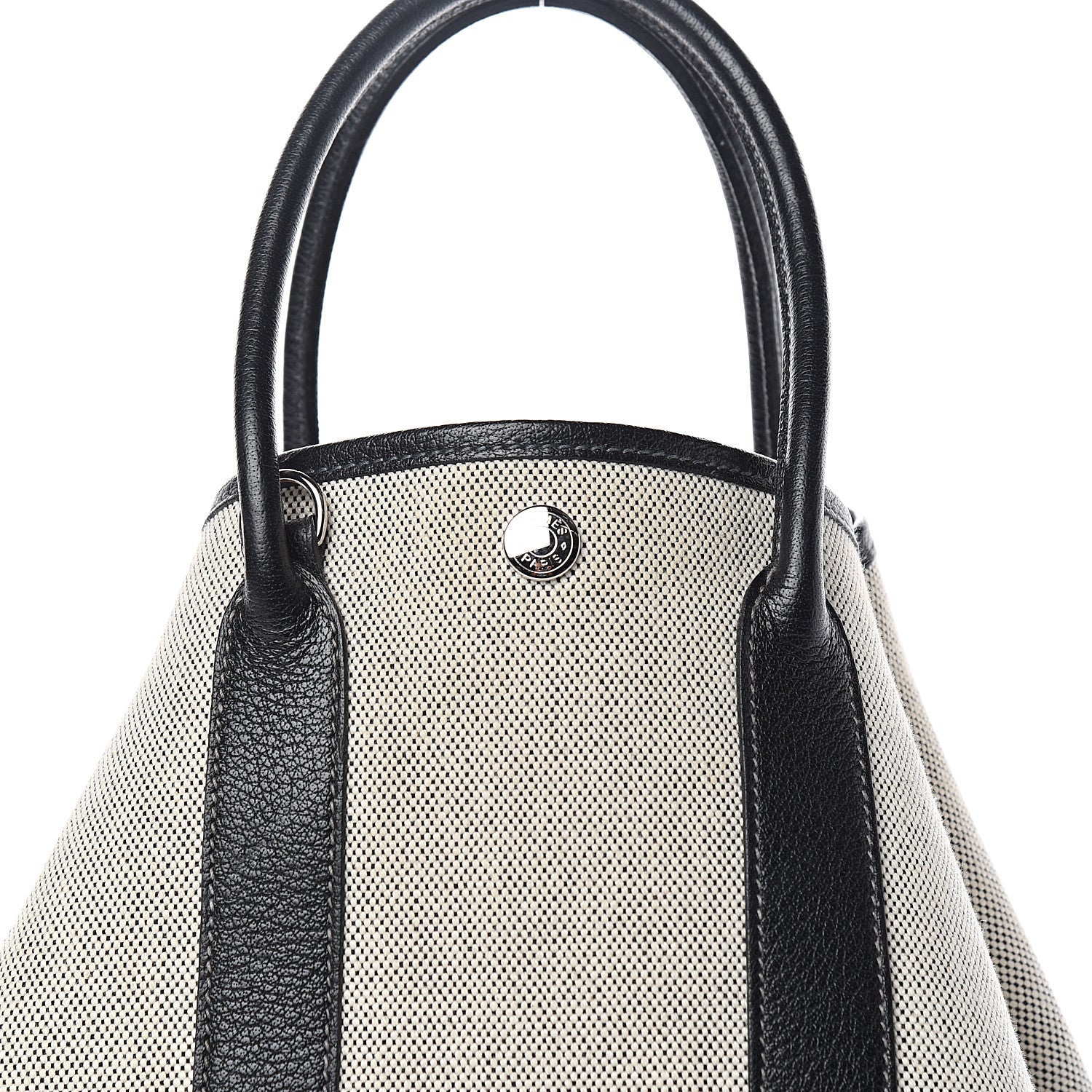 Hermes Buffle Skipper Toile Garden Party Vertical Tote Black 8 of 8