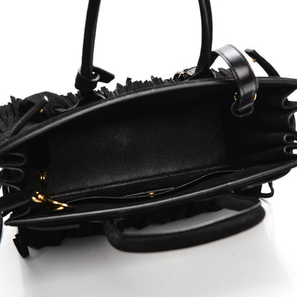Saint Laurent Suede Fringe Baby Sac De Jour Black 5 of 6