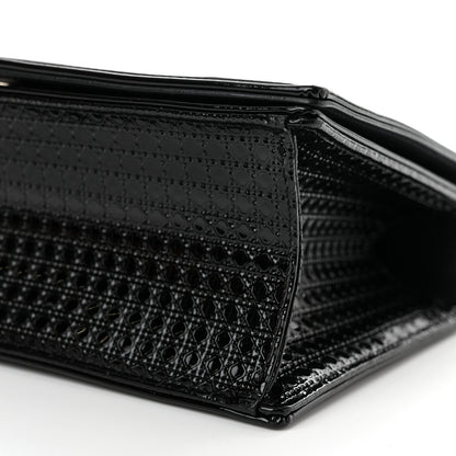Christian Dior Metallic Patent Micro-Cannage Medium Diorama Flap Bag Graphite 11 of 11