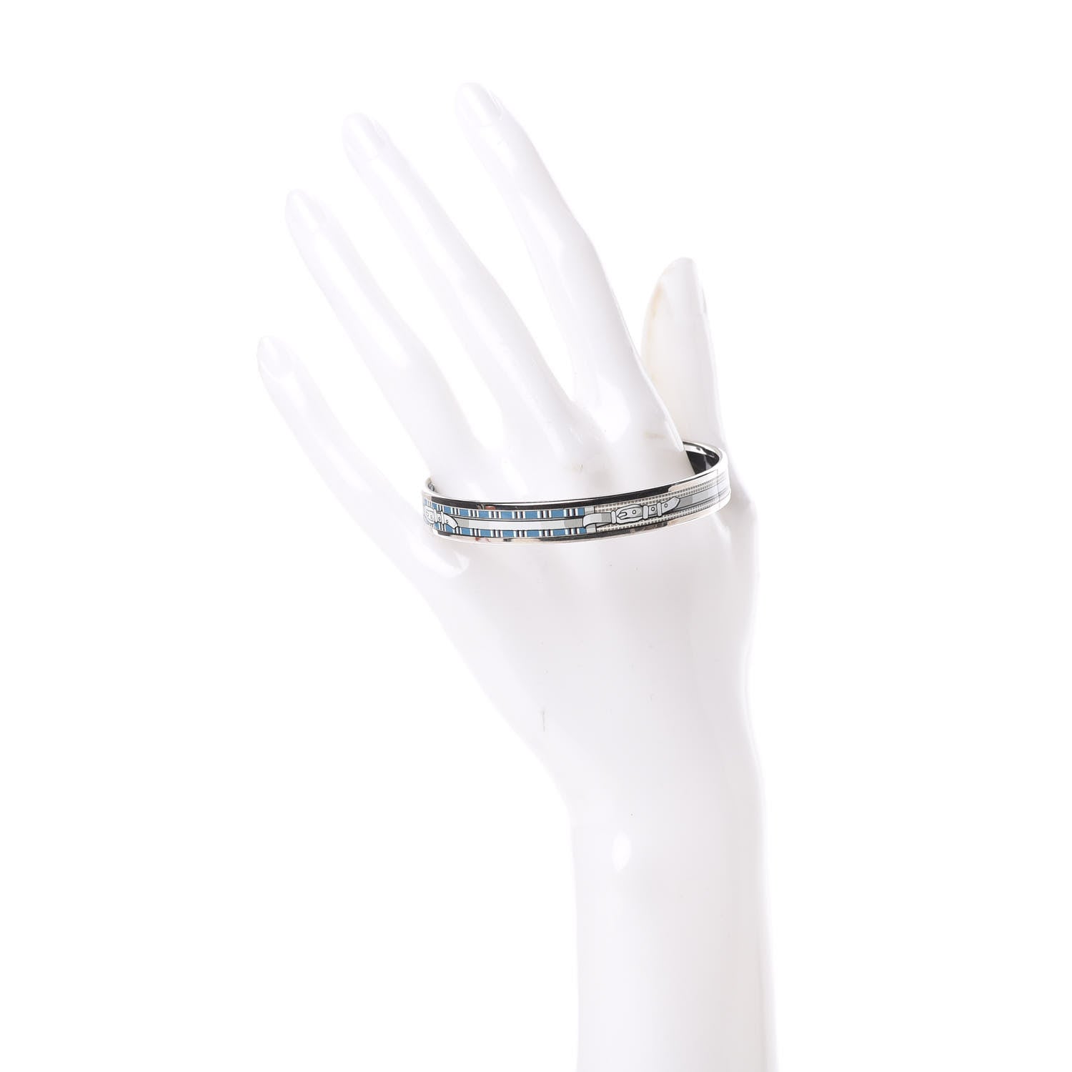 Hermes Enamel Printed Narrow Buckle Bracelet 65 2 of 7