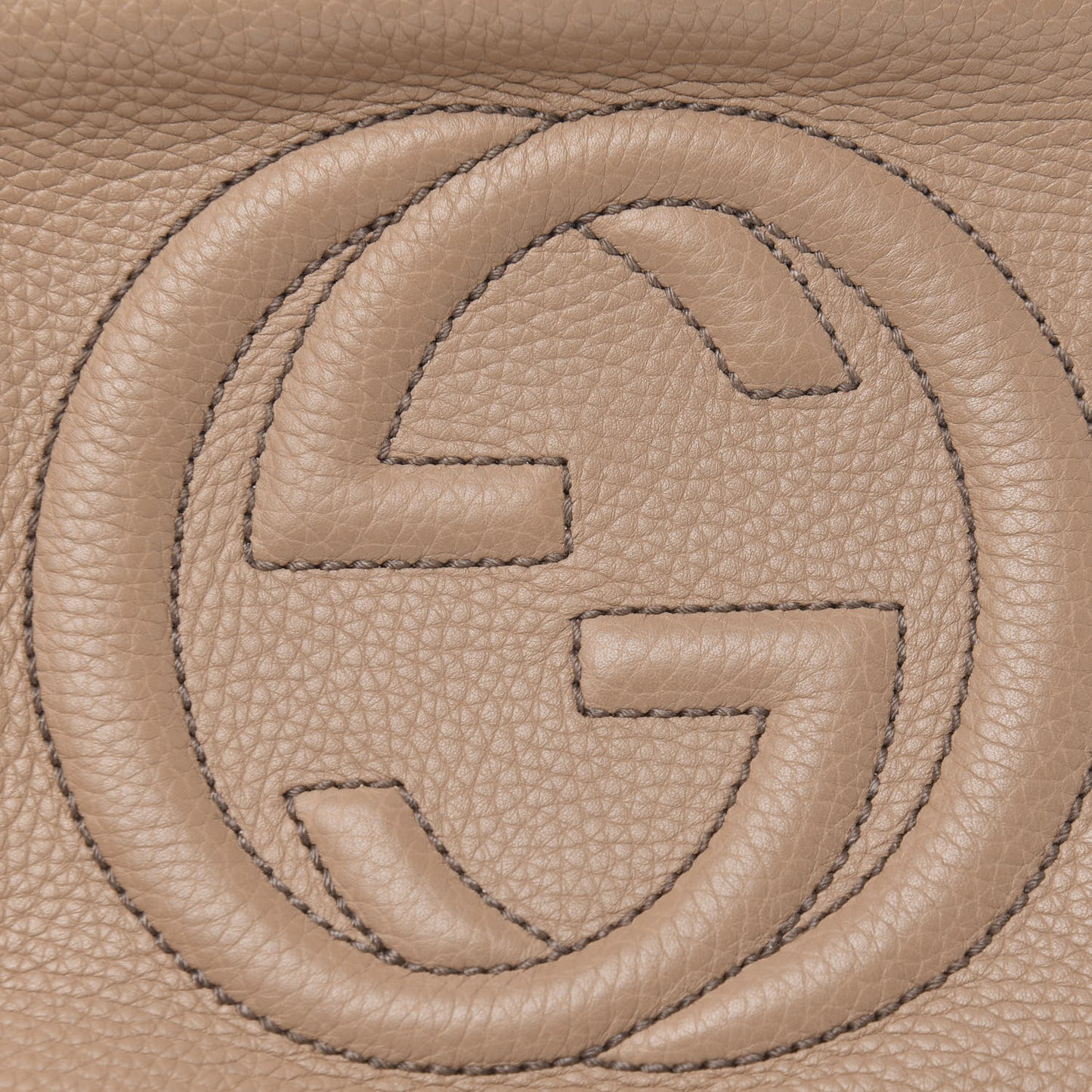 Pebbled Calfskin Small Soho Disco Bag Rose Beige