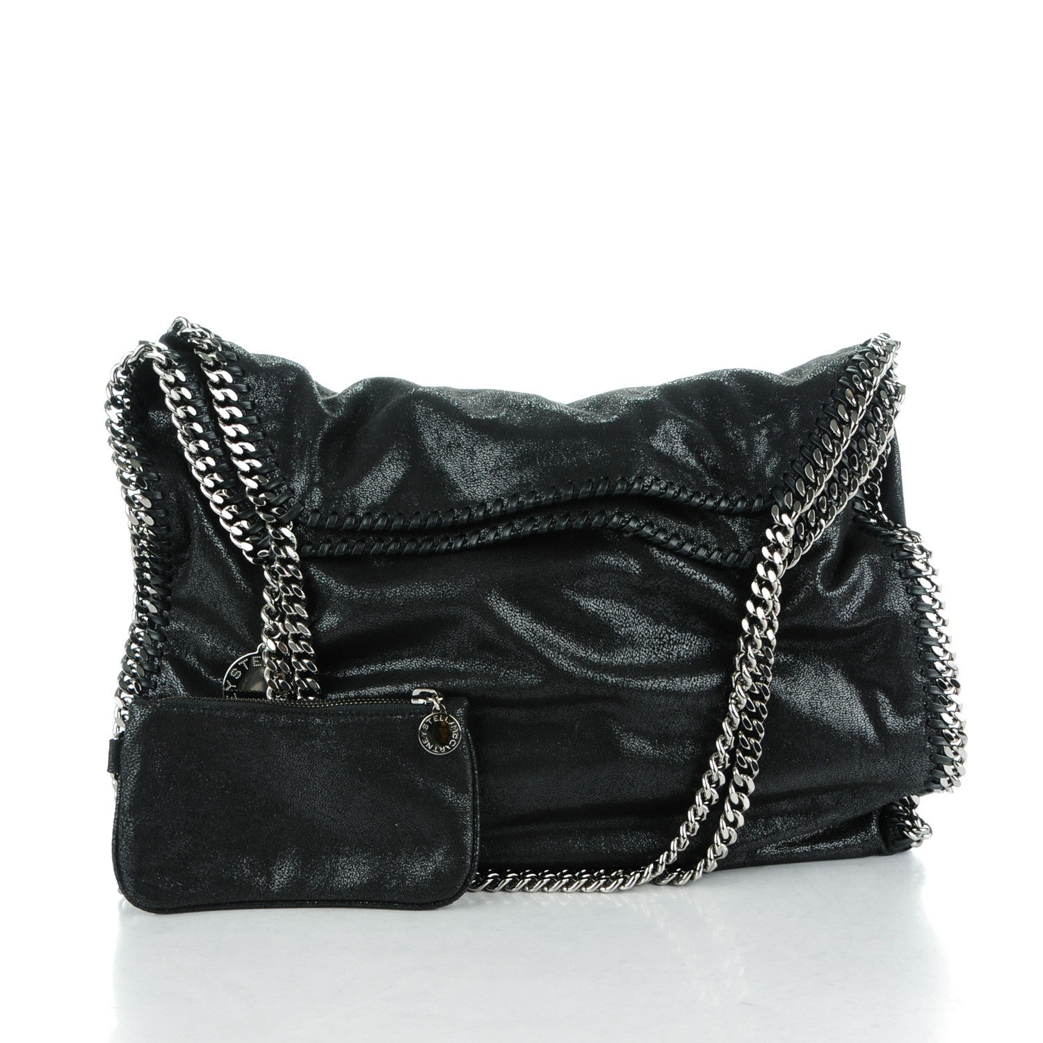 Stella McCartney Shaggy Deer Big Falabella Tote Black 7 of 11