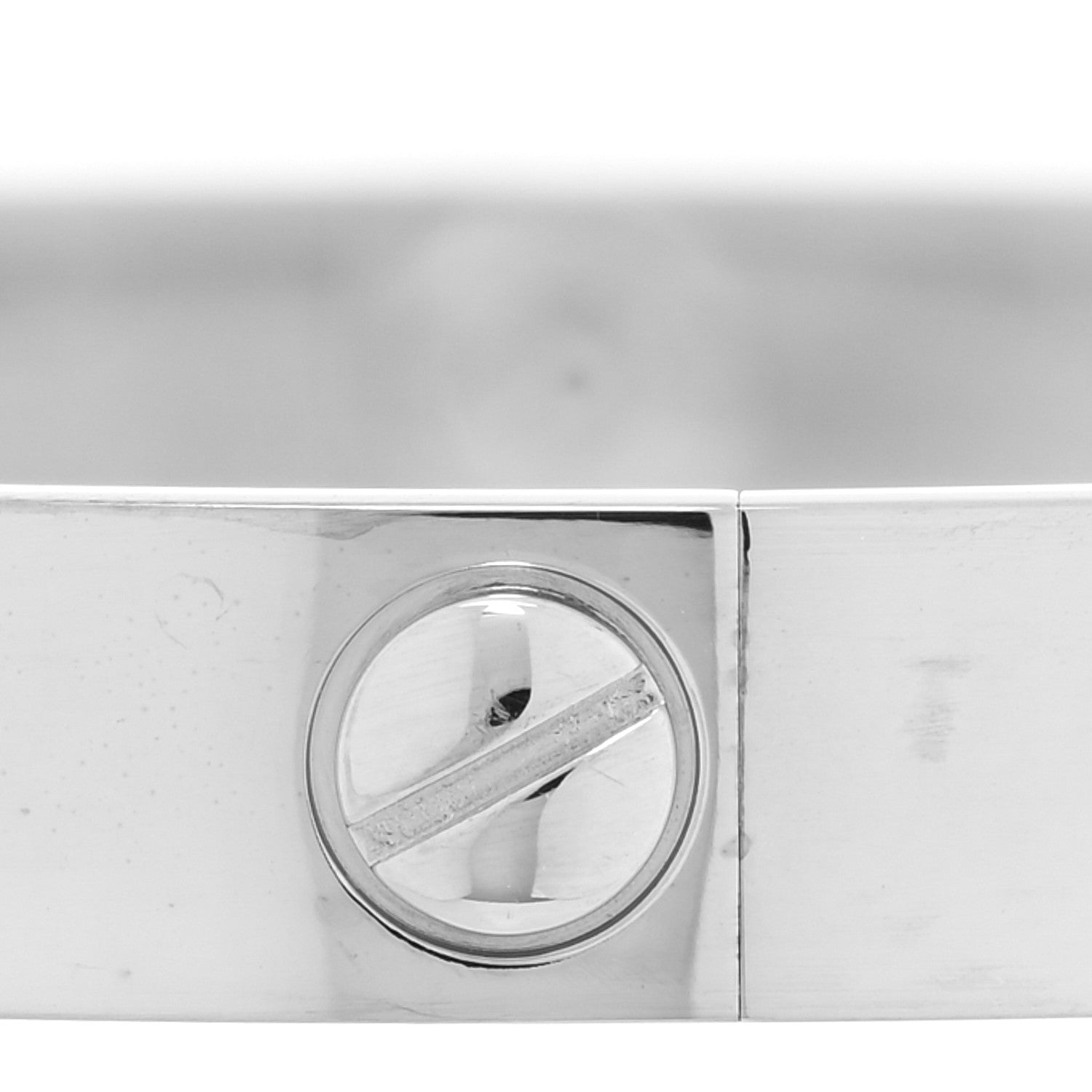 Cartier 18K White Gold 4 Diamond LOVE Bracelet 18 6 of 7