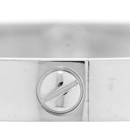 Cartier 18K White Gold 4 Diamond LOVE Bracelet 18 6 of 7