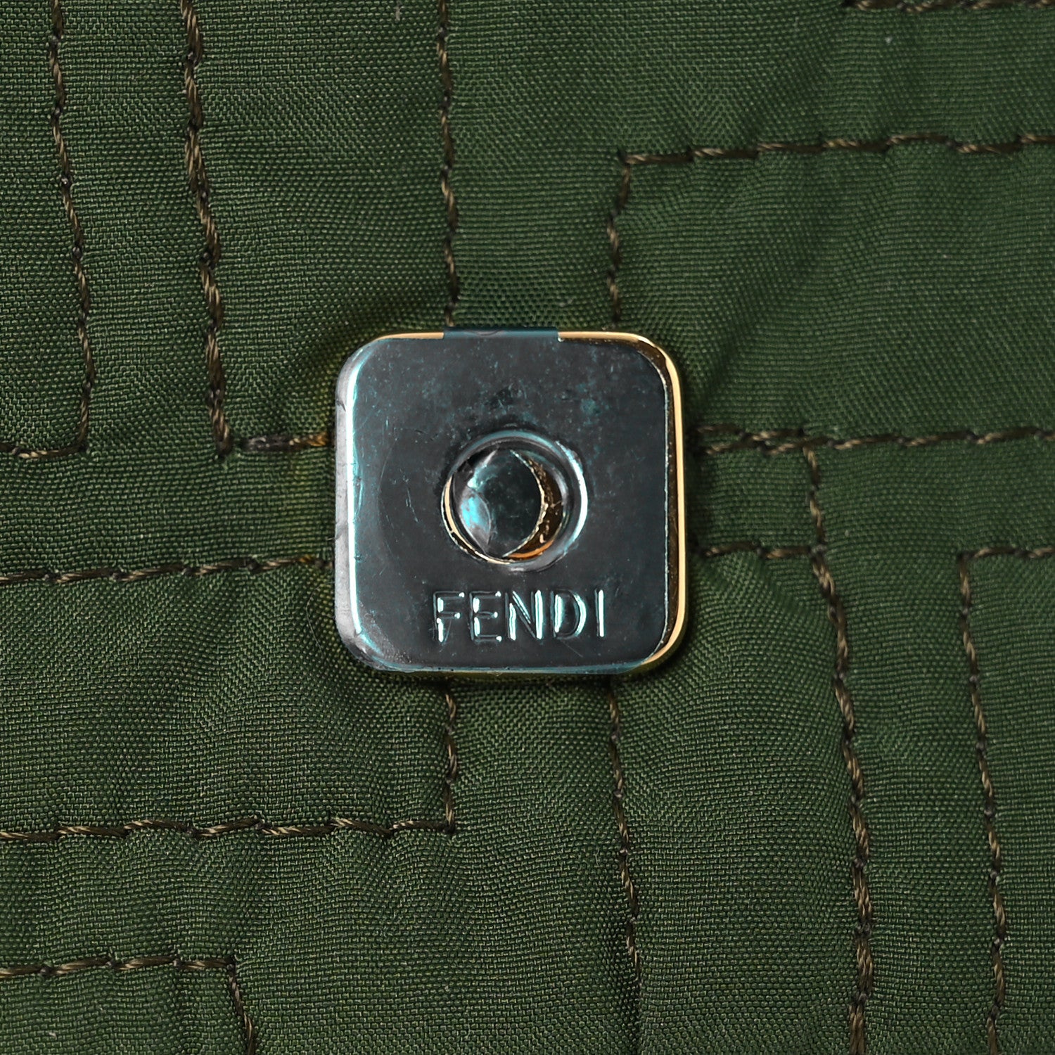 Fendi Nylon Nappa FF Stitched Nano Baguette Maxi Handle Charm Green Pink 11 of 14