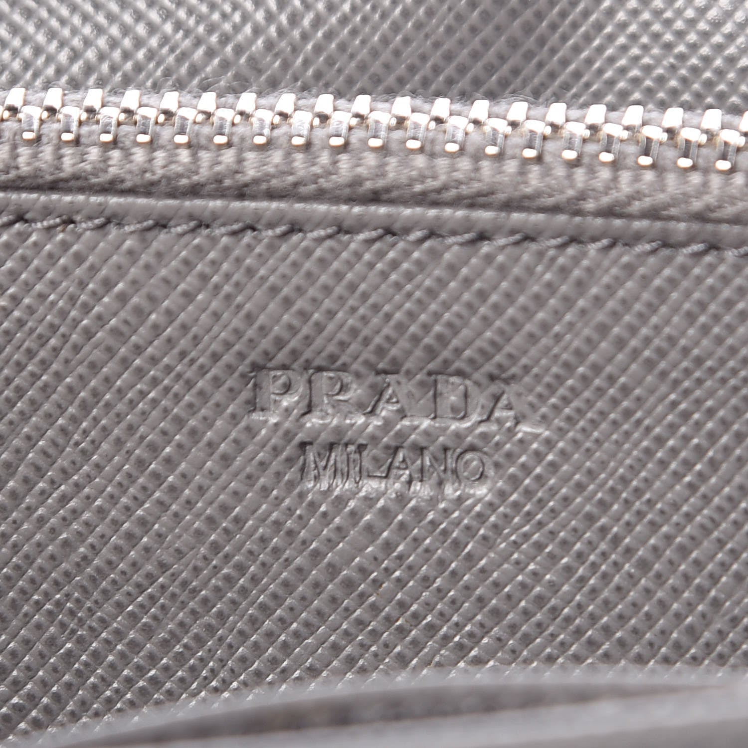 Prada Saffiano Metal Flap Wallet With Strap Marmo 6 of 11
